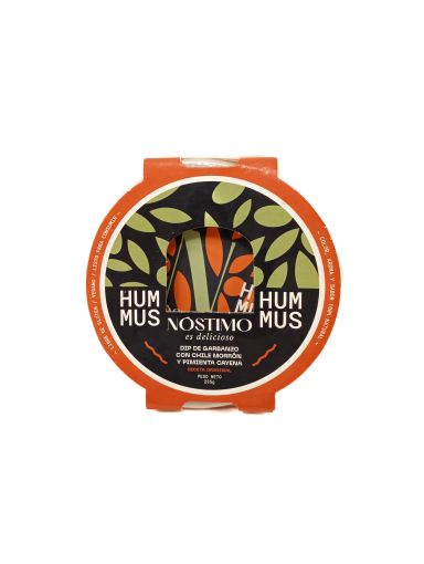 Imagen de DIP NOSTIMO HUMMUS CON CHILE MORRÓN & PIMIENTA CAYENA 235 g 