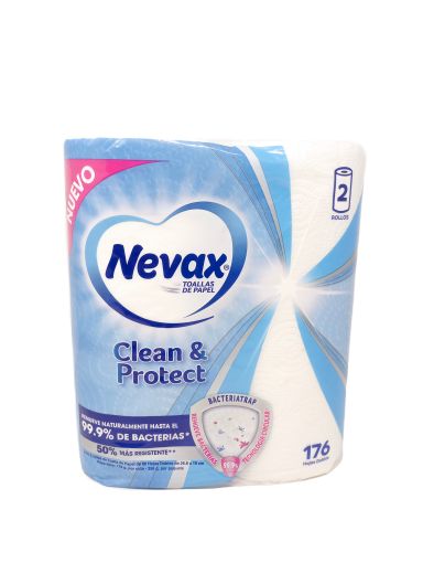 Imagen de TOALLAS DE COCINA NEVAX CLEAN & PROTECT DOBLE HOJA 2 und 