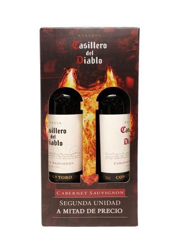 Imagen de OFERTA CASILLERO DEL DIABLO 1500 ML-2 UND VINO TINTO CABERNET 750 ML 