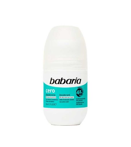 Imagen de DESODORANTE BABARIA PARA MUJER CERO PIEL SENSIBLE ROLL ON 50 ML