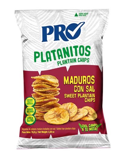 Imagen de HOJUELAS DE PLÁTANO  PRO PLATANITOS MADUROS  709.9 G