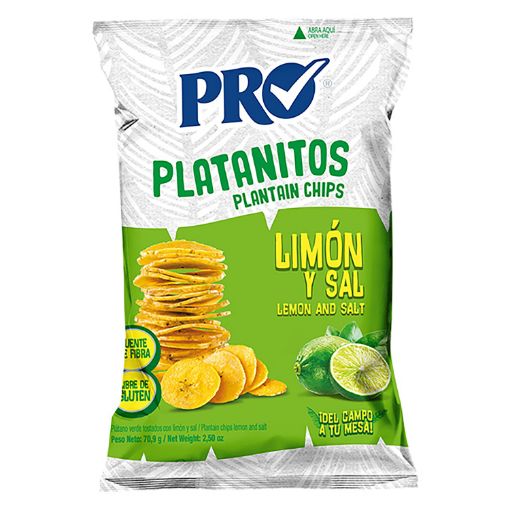 Imagen de HOJUELAS DE PLATANO  PRO PLATANITOS LIMÓN & SAL  70.9 G