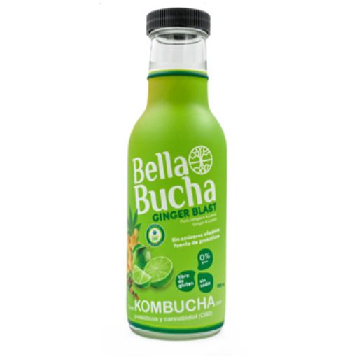 Imagen de BEBIDA BELLA BUCHA GINGER LEMON CON PROBIOTICOS  355.00 ML