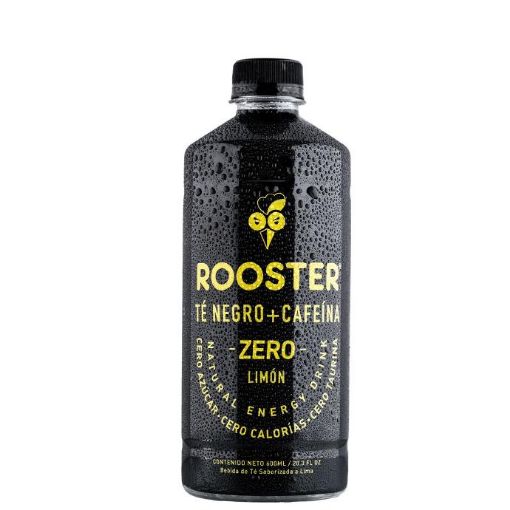 Imagen de BEBIDA ROOSTER TE NEGRO + CAFEINA MELOCOTÓN CERO AZÚCAR 600 ML