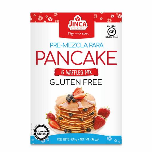 Imagen de PREMEZCLA JINCA FOODS PARA PANCAKES SIN GLUTEN SIN AZÚCAR  454 g 