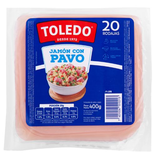 Imagen de JAMÓN DE PAVO TOLEDO 400 G