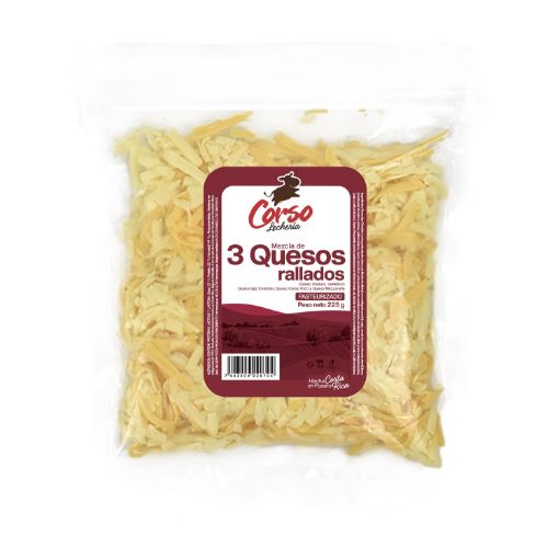 Imagen de QUESO CORSO RALLADOS SURTIDO 225.00 G