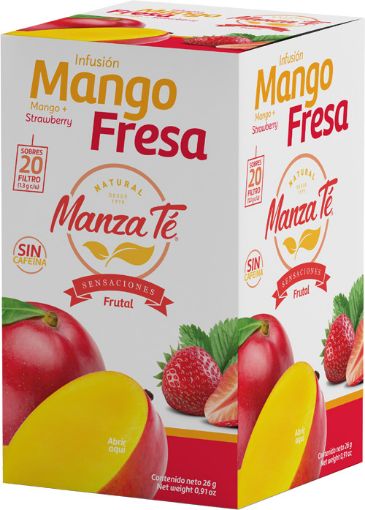 Imagen de TE MANZA TE MANGO FRESA 20 UND 26 G