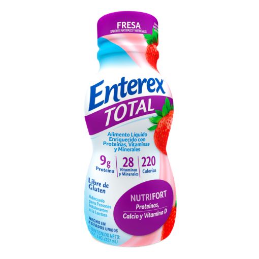 Imagen de BEBIDA ENTEREX TOTAL SABOR FRESA 237 ML