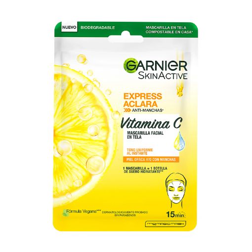 Imagen de MASCARILLA GARNIER EXPRESS ACLARA VITAMINA C 28 G