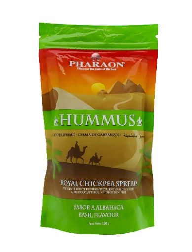 Imagen de DIP PHARAON HUMMUS DE PURE DE GARBANZO ALBAHACA DOYPACK 220 G