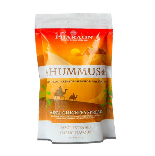 Imagen de DIP PHARAON HUMMUS DE PURE DE GARBANZO EXTRA AJO DOYPACK 220 G