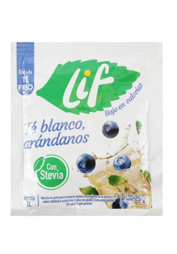 Imagen de BEBIDA LIF EN POLVO TÉ BLANCO ARÁNDANOS CON STÉVIA 25 G