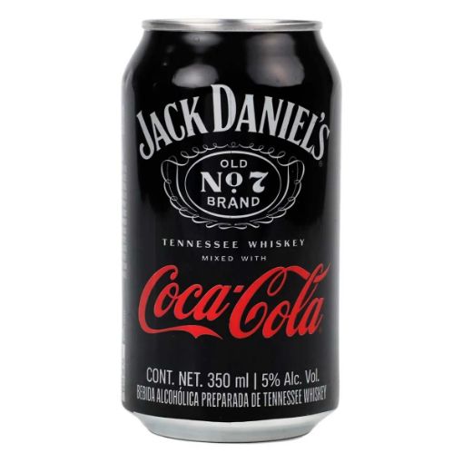 Imagen de BEBIDA ALCOHÓLICA COCA COLA CON JACK DANIELS LATA 350.00 ML