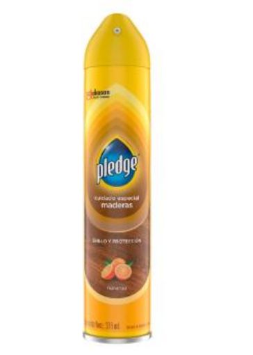 Imagen de LIMPIADOR PLEDGE NARANJA PARA MUEBLES EN AEROSOL 378 ML