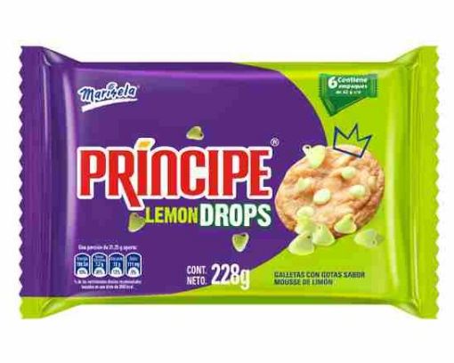 Imagen de GALLETAS MARINELA PRINCIPE MOUSSE DE LIMÓN 6 UND 228.00 G