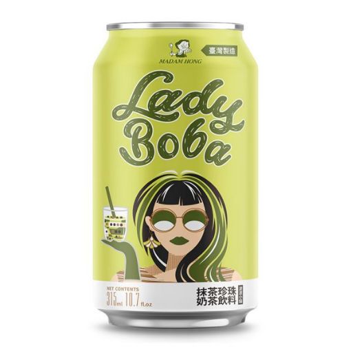 Imagen de BEBIDA CARBONATADA LADY BOBA TÉ DE TAPIOCA MATCHA LATTE 315 ML