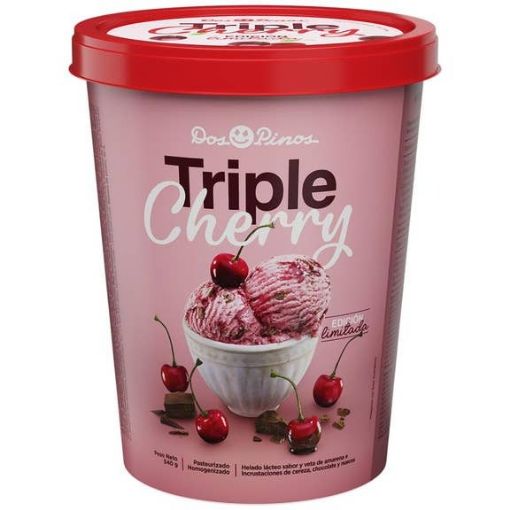 Imagen de HELADO DOS PINOS TRIPLE CHERRY 540 G