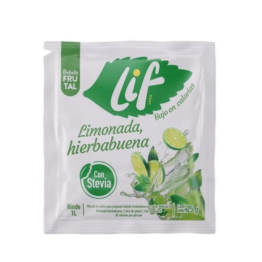 Imagen de BEBIDA LIF EN POLVO LIMONADA HIERBABUENA CON STÉVIA 25 G