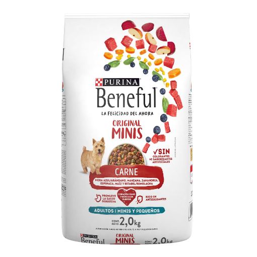 Imagen de ALIMENTO PURINA BENEFUL MINIS CARNE PARA PERRO ADULTO PEQUEÑO 2000 G