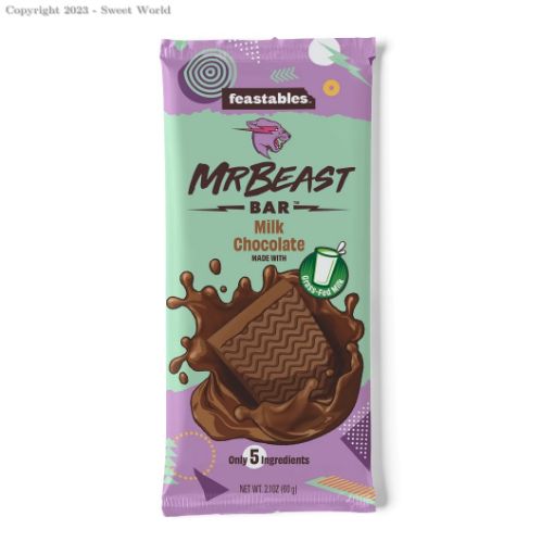 Imagen de CHOCOLATE FEASTABLES MR. BEAST CON LECHE BARRA  60.00 G