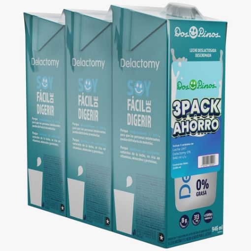 Imagen de OFERTA DOS PINOS 2838 ML - 3 UND LECHE DELACTOMY 0% GRASA  