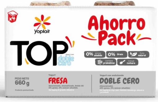 Imagen de OFERTA YOPLAIT 4PACK YOGURT FRESA DOBLE CERO TOPPING 660.00 G