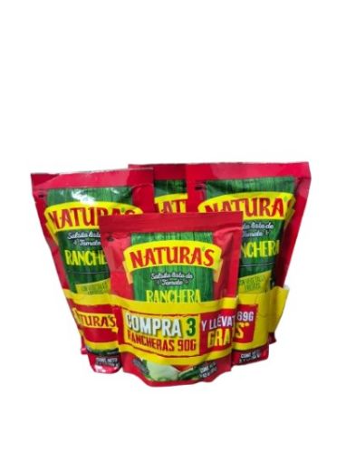 Imagen de OFERTA NATURAS 339 G-SALSA RANCHERA 3 UND 90G + SALSA RANCHERA 69 G 