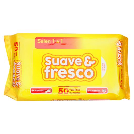 Imagen de TOALLAS HUMEDAS SUAVE & FRESCO ECONOMICAS  70.00 und 