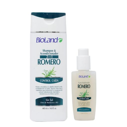 Imagen de OFERTA BIOLAND 550 ML-SHAMPOO & ACONDICIONADOR ROMERO 440 ML+SUERO FORTALECEDOR 110 ML PREC ESP 