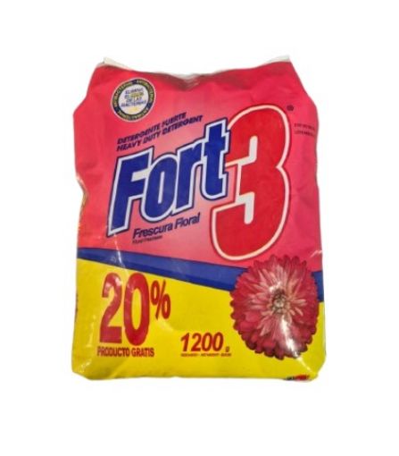 Imagen de OFERTA DETERGENTE EN POLVO FORT 3 FLORAL 20% PRODUCTO GRATIS 1200 G