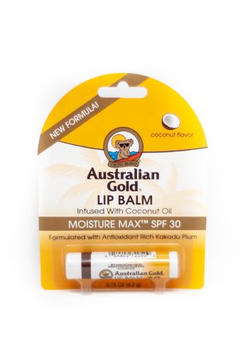 Imagen de PROTECTOR AUSTRALIAN GOLD EN BARRA PARA LOS LABIOS CON COCO SPF 30 4.2 G