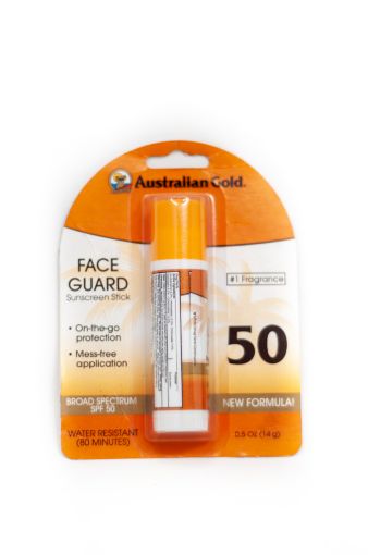 Imagen de PROTECTOR AUSTRALIAN GOLD EN BARRA PARA EL ROSTRO 50 14 G