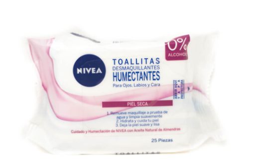 Imagen de TOALLITAS DESMAQUILLANTES  NIVEA PIEL SECA  25.00 UND