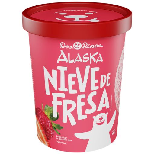 Imagen de HELADO DOS PINOS  ALASKA NIEVE DE FRESA 600.00 ML