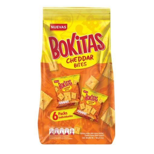 Imagen de GALLETAS POZUELO BOKITAS QUESO CHEDDAR BITES 6 UND 168.00 G