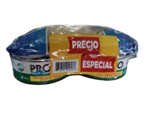 Imagen de OFERTA PASTA PRONTO CARACOLITOS 250 G + 2 UND ATÚN PRONTO LOMO EN TROZOS CON VEGETALES EN ACEITE PRECIO ESPECIAL 105 G 