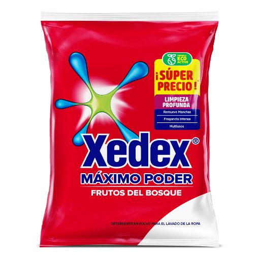 Imagen de DETERGENTE EN POLVO XEDEX MAXIMO PODER FRUTOS DEL BOSQUE 2300.00 G