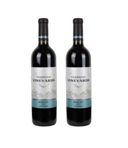 Imagen de OFERTA TRAPICHE 1500 ML-2 UND VINO TINTO MERLOT 750 ML 