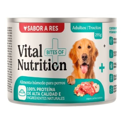 Imagen de ALIMENTO HÚMEDO VITAL NUTRITION RES PARA PERRO ADULTO LATA 295.00 G