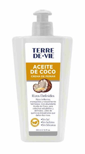 Imagen de CREMA PARA PEINAR TERRE DE VIE ACEITE DE COCO RIZOS DEFINIDOS 300.00 ML