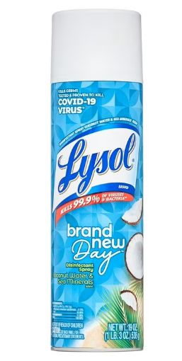 Imagen de DESINFECTANTE LYSOL  AROMA COCONUT WATER & SEA MINERALS EN AEROSOL 538.00 ML