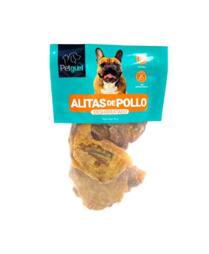 Imagen de BOCADILLOS PARA PERRO PETGÜEL ALITAS DE POLLO DESHIDRATADAS DOYPACK 60.00 G