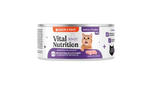 Imagen de ALIMENTO HÚMEDO VITAL NUTRITION PAVO PARA GATO ADULTO LATA 140.00 G