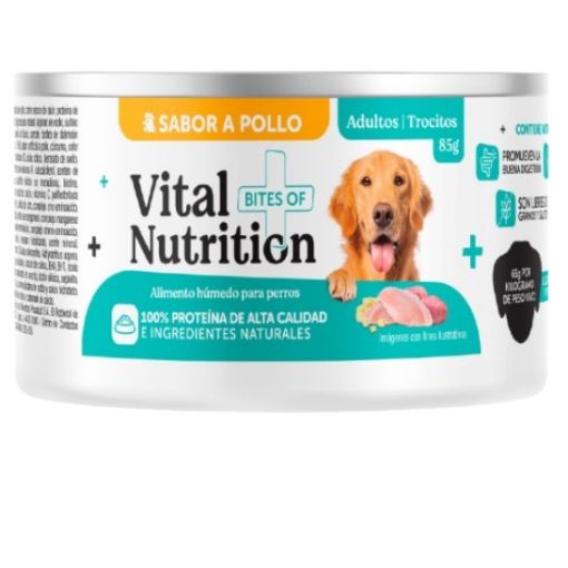 Imagen de ALIMENTO HÚMEDO VITAL NUTRITION POLLO PARA PERRO ADULTO LATA 85.00 G