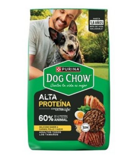 Imagen de ALIMENTO DOG CHOW ALTA PROTEÍNA  PARA PERRO ADULTO TODOS TAMAÑOS 3750.00 G