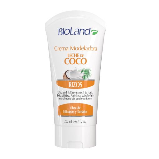 Imagen de CREMA BIOLAND MODELADORA RIZOS LECHE DE COCO 200 ml 