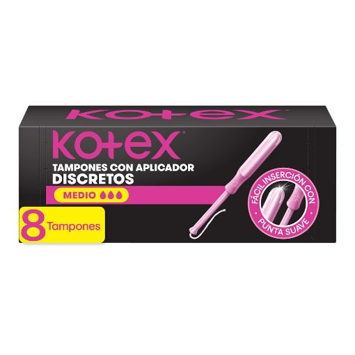 Imagen de TAMPONES KOTEX MEDIO CON APLICADOR 8.00 UND