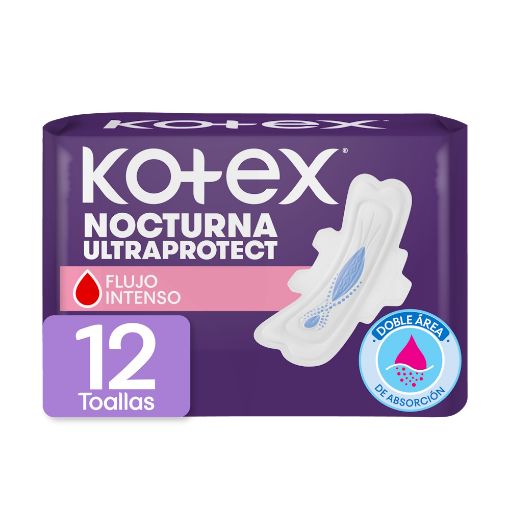 Imagen de TOALLAS FEMENINAS KOTEX NOCTURNA 12 UND