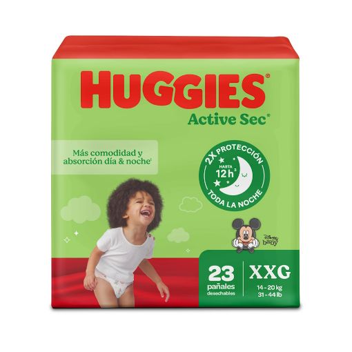 Imagen de PAÑAL HUGGIES ACTIVE SEC DESECHABLE TALLA XXG|5  23 und 